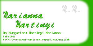 marianna martinyi business card